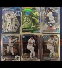 MLB Baseball New York Yankees 25-26 Bowman Chrome 6 Card Mix Lot MINT