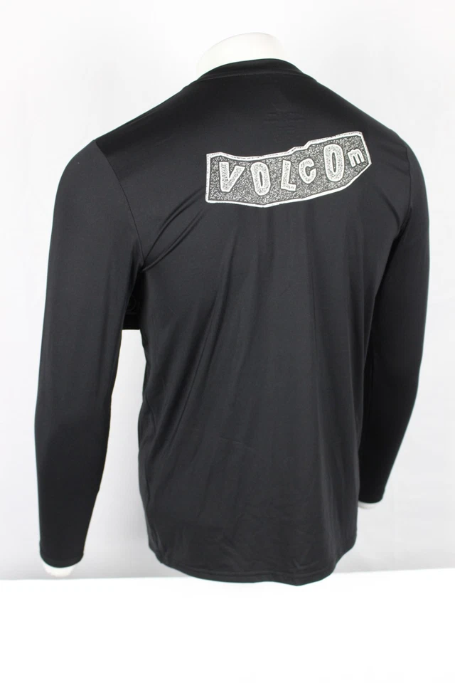 Volcom Men's Stone Pistol Long Sleeve Shirt Thrashgaurd Loose Fit Black UPF 50+ - Image 2 of 3