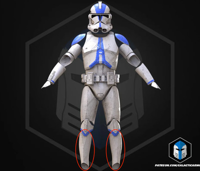 Clone Trooper Schienbein Phase 2 Episode 3 Rüstung| Shin Star Wars 3D Cosplay