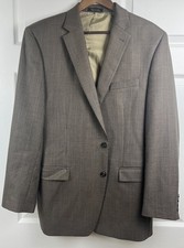 Lauren Ralph Lauren Blazer Mens 44L Brown Wool Sport Coat Jacket Tweed Classic