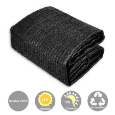 Shade Cloth 70% Sunblock Shade Cloth Net 6' x12', Black UV Resistant Fabric Mesh