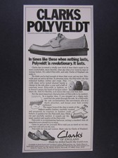 1976 Clarks of England Polyveldt Shoes vintage print Ad