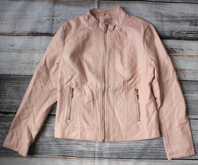 baby pink leather jacket