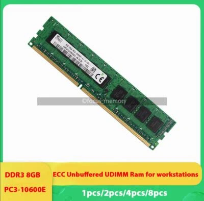 MARKENLOS Hynix 8 GB DDR3-1333 PC3-10600E ECC memoria UDIMM sin búfer para estación de trabajo