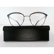 Escada VESD41K OE70 NAVY / SILVER 54-18-140 Eyeglass Eyewear Frames