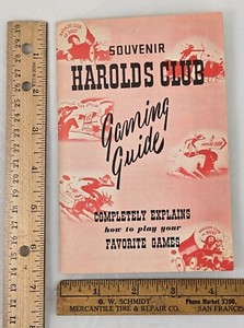 1949 Harold’s Club Gaming Guide  by Jack Jones – Reno Casino Souvenir w/ Napkins