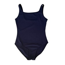 Mirella Leotard Girls 14 Navy Blue Tank Ballet Dance Lined