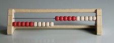 20`er Rechenrahmen rot-weiß, Abakus, student`s abacus, ReWood®