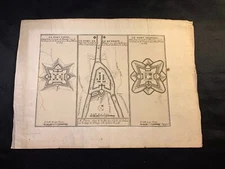 1695 FORTS OF FLANDERS MAP by Nicholas de Fer