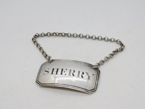 George IV Sterling Silver Sherry Decanter Label Antique 1829 Birmingham - Picture 3 of 5