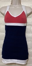 forever 21 Women Medium Sleeveless halter pullover dress stretch Red Navy White