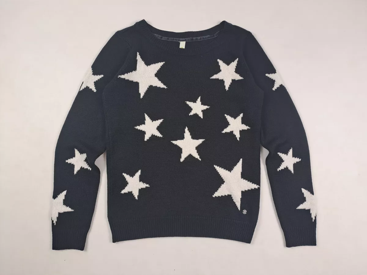 Black White Star Crew Neck Neo Adidas Pullover Jumper stars star Size S