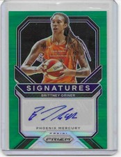 BRITTNEY GRINER 2021 Panini Prizm WNBA GREEN Refractor SP Auto Card Autograph
