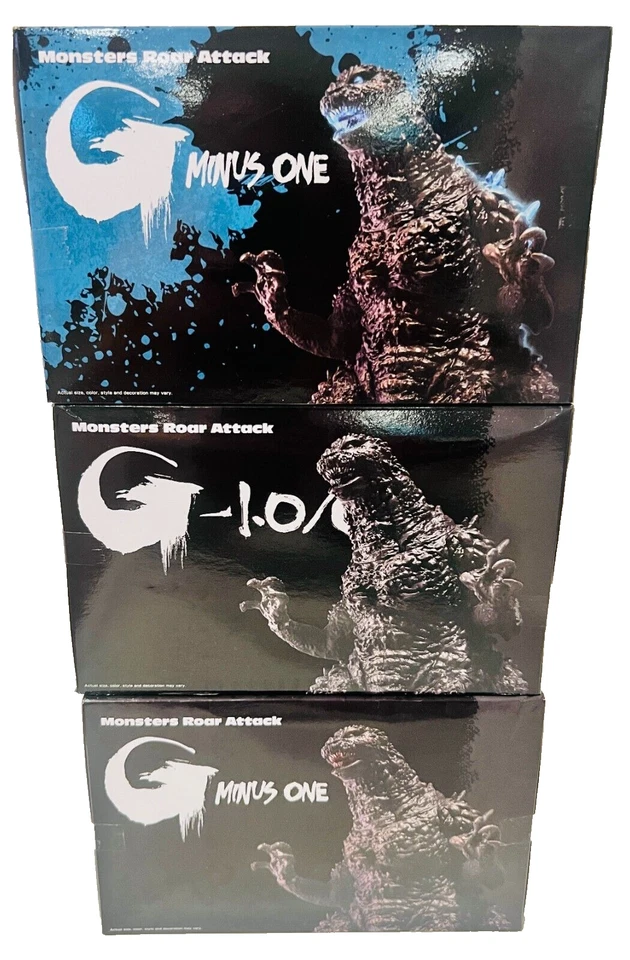 JUEGO DE 3 FIGURAS GODZILLA MENOS UN MONSTRUO ROAR ATTACK 2023 VER 2 A B C BANPRESTO Foto 3 de 4