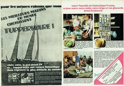 Publicité Advertising 0222 1972 Tupperware Alain Colas Pen Duick IV ...