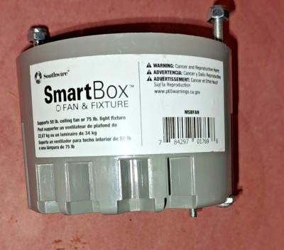 Southwire MSBFAN Light Fixture Ceiling Fan Support Smart Box