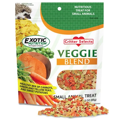 EXOTIC NUTRITION Veggie Blend Treat (3 oz.) - Healthy Treat - Sugar Glider, Hedgehog, Degu, More