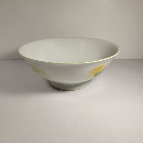 Vintage Denby Fine China gelbe Blume 9" x 3,5" Sockel Schale Portugal 1974 - Bild 3 von 9