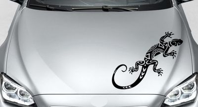 Motorhaubenaufkleber Car Style Aufkleber  Auto Salamander TATTOO Tribal Gecko 34
