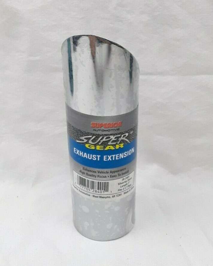 Superior Automotive Super Gear Exhaust Extension 7" 2 1/8 Pipe Silver