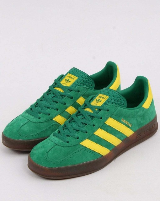 green and yellow adidas trainers