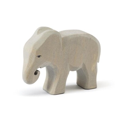 Ostheimer Elephant Small Feeding Wooden Figure Toy Zoo Animal 20423