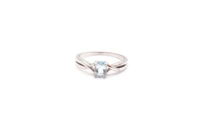Ross Simons Ring Sterlingsilber 925 Blautopas Größe 8,25
