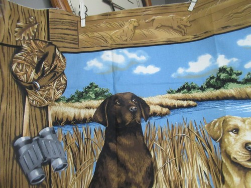 Springs Industries Hunting "A Dogs Life" # 5419 Quilt Cotton Fabric Panel NEW - Picture 4 of 11