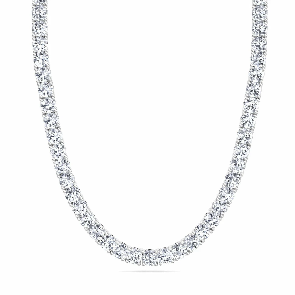 Mens white gold diamond necklace sale
