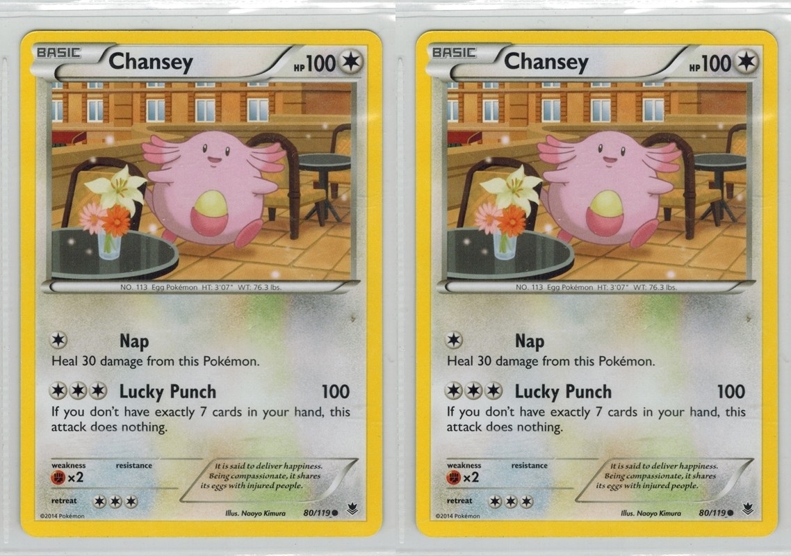 Chansey X 2 Mint Cards Common 80/119 XY Phantom Forces Battle Lugia