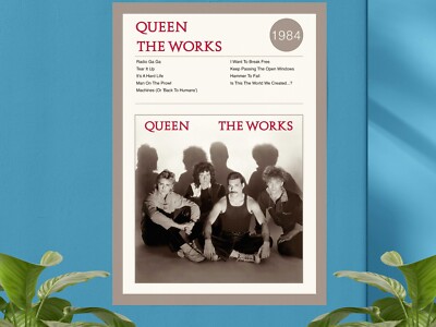 Queen - The Works Fine Art Album Poster