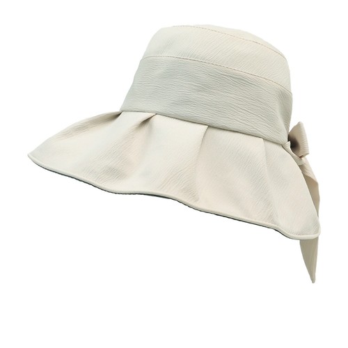 Women Large Summer Sun Beach Hat Floppy Wide Brim Cap Bow Bucket Hats Travel - Picture 2 of 13
