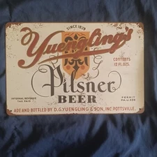 Metal Sign 8" X 12" Man Cave Garage Bar Oil Gas Station Wall Art Yuenglings #6