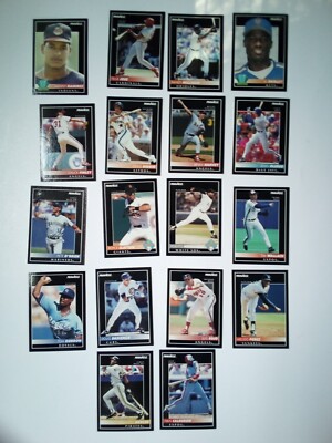 1992 Score Pinnacle 18 Major League Baseball Cards Lot