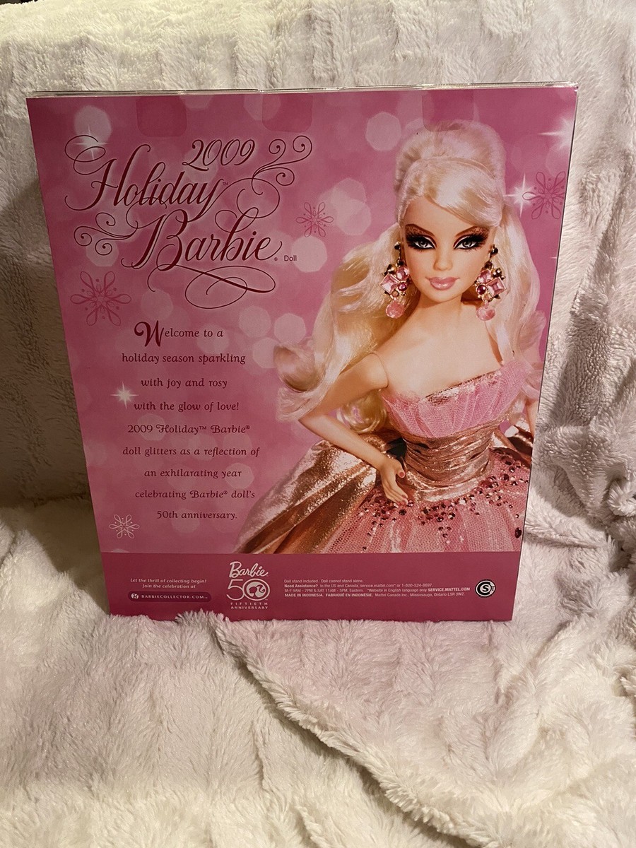 【新品レア】Barbie バービー バレンタインドール 2009年 Mattel 2009 Holiday Barbie Doll 50th Anniversary Edition