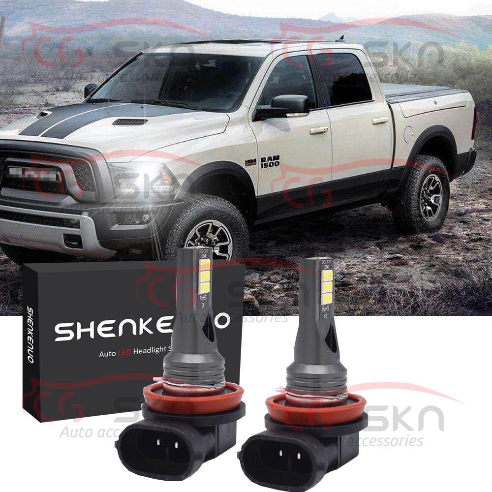 For 20092018 Dodge Ram 1500 2500 3500 2X H11 LED Headlight Bulb Kit