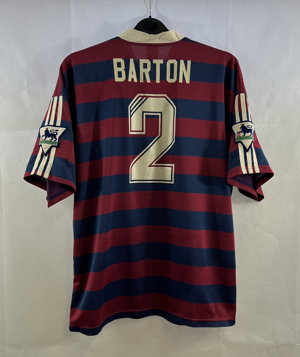 Newcastle United Matchworn Barton 2 Away Football Shirt 1995/96