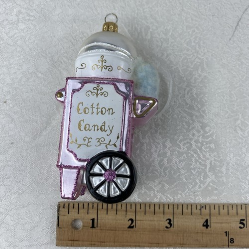 Kurt Adler Christmas Ornament Polish Blown Glass Cotton Candy Tree Decoration - Picture 9 of 10