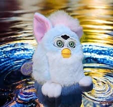 Vintage 1999 Furby Babies Baby Blue Baby Green Eyes Gen 1 In Box Works