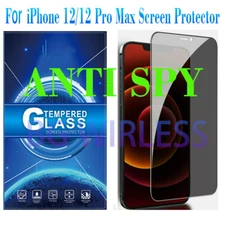 1/2x For iPhone 12 Pro Max /12 Anti-spy Tempered Glass  Privacy Screen Protector