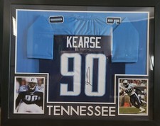 Custom Framed Jevon Kearse Tennessee Titans Signed Jersey. JSA Witnessed