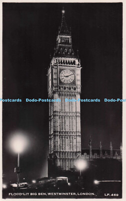 R692872 London. Westminster. Flood Lit Big Ben. Lansdowne Productions Co. LL Ser
