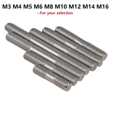 M8 8mm Double End Threaded Stud Bar Rod Bolts 304 (A2) Stainless Steel Screws