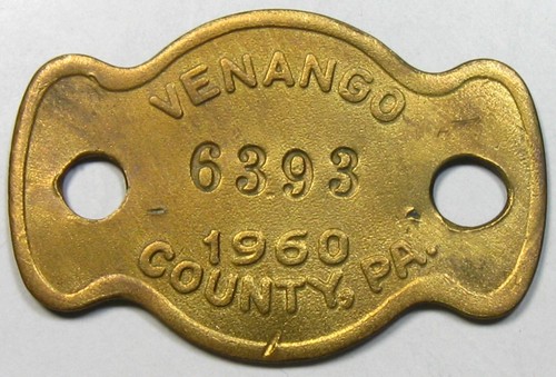 1960 Pennsylvania Dog License Tag - Venango County - #51467
