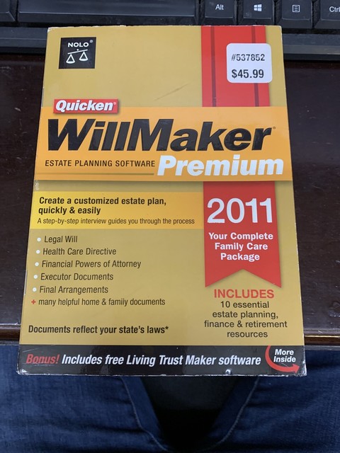 Nolo Quicken WillMaker Plus 2011 for sale