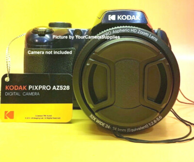 AZ528 LENS CAP fits KODAK PIXPRO AZ528 AZ 528 CAMERA+HOLDER, FRONT