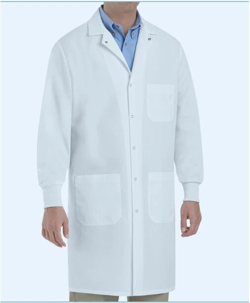 Red Kap KP70WH5 Lab Coat Cuffed Unisex XXL-Rg with 3 Front Pockets (HR) - Image 2 of 4