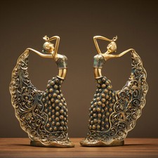 Creative Peacock Dancer Art Decoration Desk Decoration Decoration 2PC