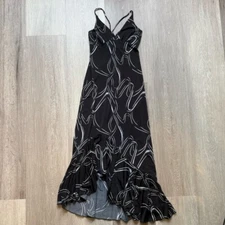 Source Unknown Black and White Sleeveless Maxi Dress Women’s S