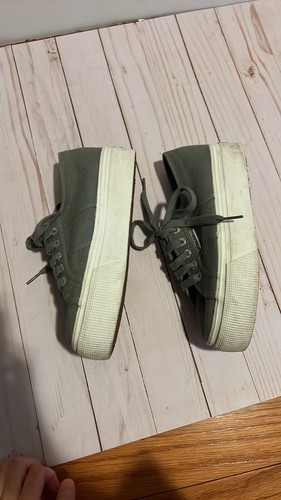 Sneakers SUPERGA grigie con plateau grosse taglia US 7 - Foto 10 di 11